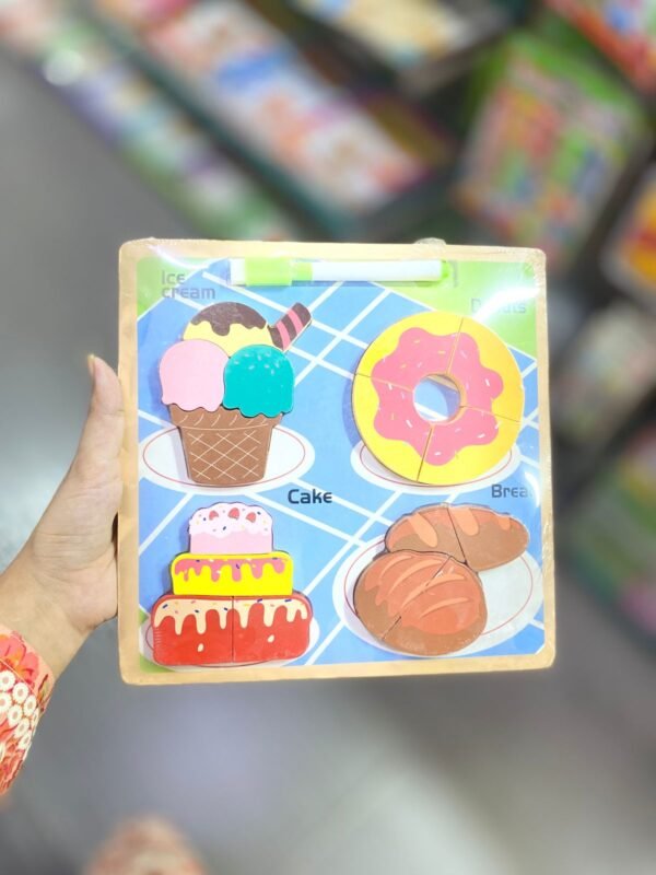 Food Fun Wooden Puzzle Board