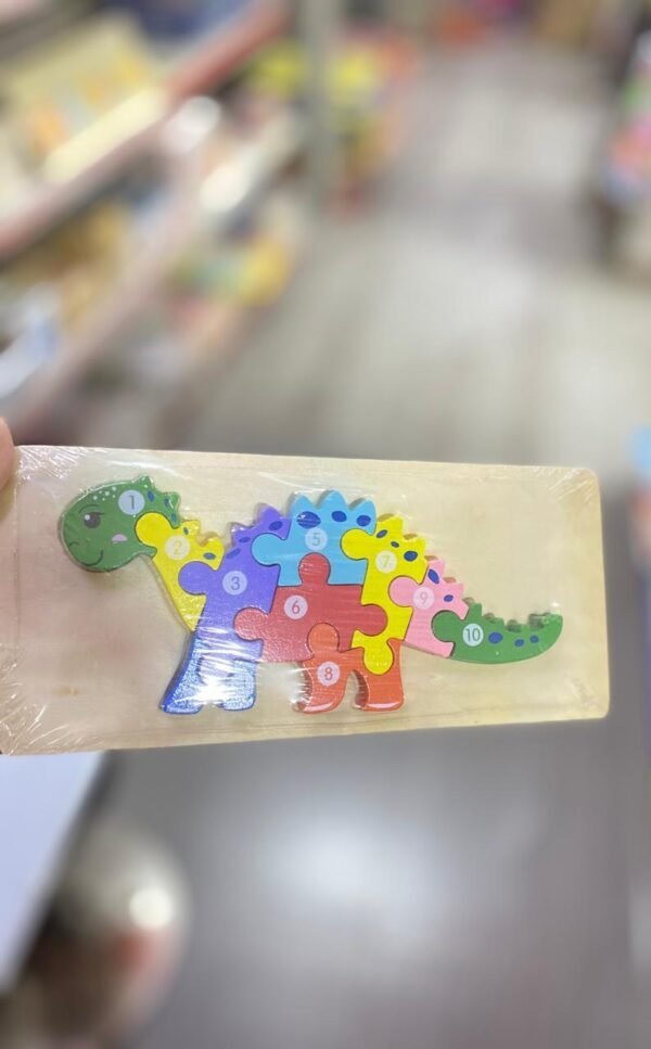 Dinosaur 10-Piece Wooden Puzzle Board