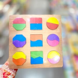 Geometric Shapes Wooden Puzzle Board- Simple