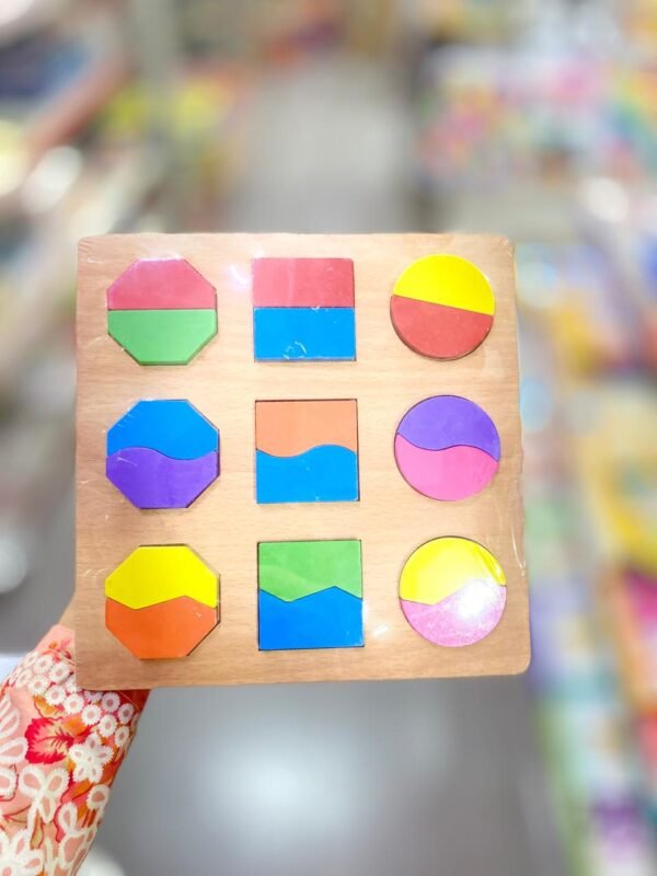 Geometric Shapes Wooden Puzzle Board- Simple