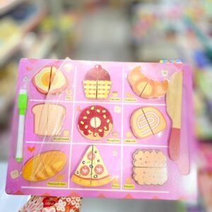 Wooden 2-Piece Food Puzzle Board
