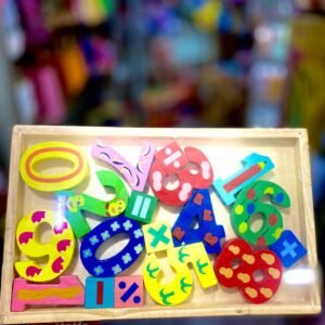 Wooden Counting Board with Mathematical Signs