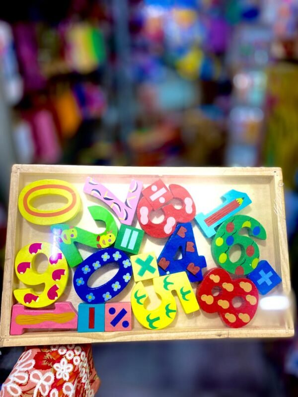 Wooden Counting Board with Mathematical Signs