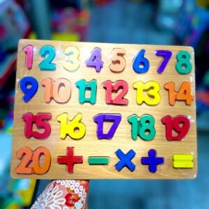 Wooden Counting Board (1–20) with Mathematical Signs
