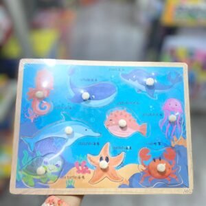 Sea Animals Wooden Knob Board