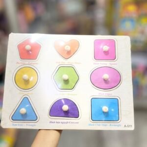 Basic Shapes Wooden Knob Board
