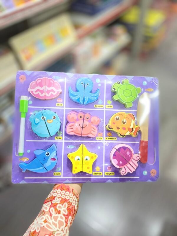 Sea Animals 2-Piece Puzzle Board