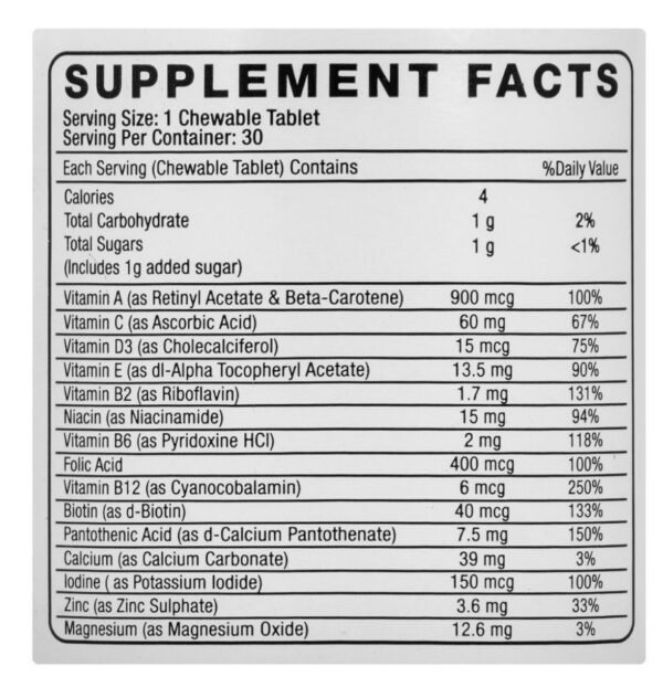 Route Health Kids One Daily Chewable Tablets - 30 Chewable Tablets - Image 4