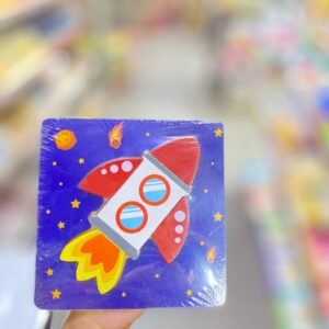 Rocket 4-Piece Wooden Puzzle Board